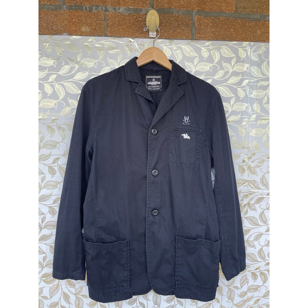 NEIGHBORHOOD Japan Vintage Black Cotton Workwear Jacket Blazer Size Medium
